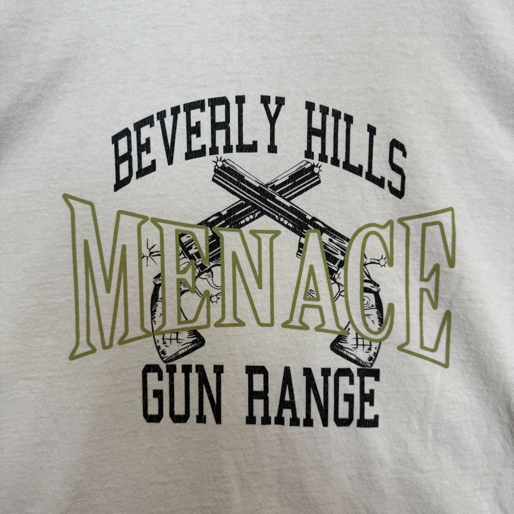 Menace Beverly Hills Gun Range‎ Shirt Mens Large Los Angeles Graphic Tee USA - Picture 2 of 8